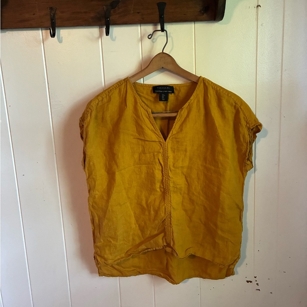 Tahari Linen Top
